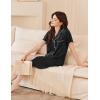 Ekouaer Womens Cotton Nightgowns Button Down Sleep Shirts Soft Night Shirts Night Dress(Black)