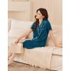 Ekouaer Womens Cotton Nightgowns Button Down Sleep Shirts Soft Night Shirts Night Dress(Blue Green)