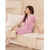 Ekouaer Womens Cotton Nightgowns Button Down Sleep Shirts Soft Night Shirts Night Dress(Light Pink)