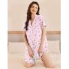 Ekouaer Womens Cotton Nightgowns Button Down Sleep Shirts Soft Night Shirts Night Dress(Little Flower)