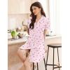Ekouaer Womens Cotton Nightgowns Button Down Sleep Shirts Soft Night Shirts Night Dress(Little Flower)