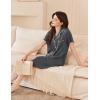 Ekouaer Womens Cotton Nightgowns Button Down Sleep Shirts Soft Night Shirts Night Dress(Medium Grey)
