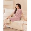 Ekouaer Womens Cotton Nightgowns Button Down Sleep Shirts Soft Night Shirts Night Dress(Pink)