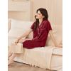 Ekouaer Womens Cotton Nightgowns Button Down Sleep Shirts Soft Night Shirts Night Dress(Red)