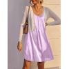 Ekouaer Women’s Sleeveless V Neck Satin Nightgown(Lavender)