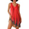 Red Boho Print