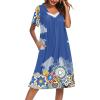 Ekouaer Nightgowns for Women House Dress Nightgown with Pockets Mumu Dress(Mandola)