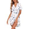 White Blue Floral