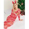 Ekouaer Nightgown Women Long Sleeve Sleepwear Full Length Long Nightshirt Soft Loungewear S-4XL(Red Xmas Tree)