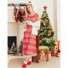 Ekouaer Nightgown Women Long Sleeve Sleepwear Full Length Long Nightshirt Soft Loungewear S-4XL(Red Xmas Tree)