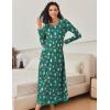 Ekouaer Nightgown Women Long Sleeve Sleepwear Full Length Long Nightshirt Soft Loungewear S-4XL(Santa Claus)