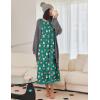 Ekouaer Nightgown Women Long Sleeve Sleepwear Full Length Long Nightshirt Soft Loungewear S-4XL(Santa Claus)