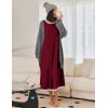 Ekouaer Nightgown Women Long Sleeve Sleepwear Full Length Long Nightshirt Soft Loungewear S-4XL(Wine Red)