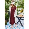 Ekouaer Nightgowns for Women Long Sleeves Nightgown Soft Sleepwear Button V Neck Sleepshirt Long Nightgown S-XXL(Wine Red)