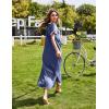 Ekouaer Women’s Full Length Short Sleeve Nightgown(A-navy Blue)