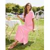 Ekouaer Women’s Full Length Short Sleeve Nightgown(A_pink)