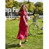 Ekouaer Women’s Full Length Short Sleeve Nightgown(A-wine Red)