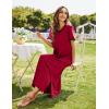 Ekouaer Women’s Full Length Short Sleeve Nightgown(A-wine Red)