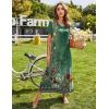 Ekouaer Women’s Full Length Short Sleeve Nightgown(Green Floral)