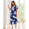 Ekouaer Women’s Full Length Short Sleeve Nightgown(Pat26)