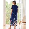 Ekouaer Women’s Full Length Short Sleeve Nightgown(Pat27)