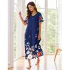 Ekouaer Women’s Full Length Short Sleeve Nightgown(Pat27)
