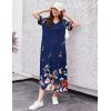 Ekouaer Women’s Full Length Short Sleeve Nightgown(Pat27)