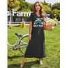 Ekouaer Women’s Full Length Short Sleeve Nightgown(Rainbow)