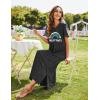 Ekouaer Women’s Full Length Short Sleeve Nightgown(Rainbow)