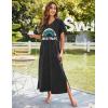 Ekouaer Women’s Full Length Short Sleeve Nightgown(Rainbow)