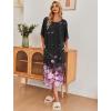 Ekouaer Women’s Nightgown Short Sleeve Sleepshirt Long Loungewear Casual Maxi Lounge Dress House Dresses with Pockets(Cherry Blossoms Black)
