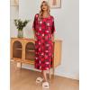 Ekouaer Women’s Nightgown Short Sleeve Sleepshirt Long Loungewear Casual Maxi Lounge Dress House Dresses with Pockets(Christmas Red Plaid)