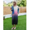 Ekouaer Women’s Nightgown Short Sleeve Sleepshirt Long Loungewear Casual Maxi Lounge Dress House Dresses with Pockets(Feather Black)