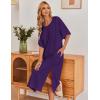 Ekouaer Women’s Nightgown Short Sleeve Sleepshirt Long Loungewear Casual Maxi Lounge Dress House Dresses with Pockets(Purple)