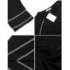 Ekouaer Women’s Nightshirt Long Sleeve Nightgown Round Neck Sleepwear Full Length Pajama Dress with Pockets Loungewear S-XXL(A-black)