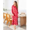 Ekouaer Women’s Nightshirt Long Sleeve Nightgown Round Neck Sleepwear Full Length Pajama Dress with Pockets Loungewear S-XXL(Christmas Snowflake)