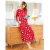 Ekouaer Women’s Nightshirt Long Sleeve Nightgown Round Neck Sleepwear Full Length Pajama Dress with Pockets Loungewear S-XXL(Christmas Snowflake)