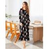Ekouaer Women’s Nightshirt Long Sleeve Nightgown Round Neck Sleepwear Full Length Pajama Dress with Pockets Loungewear S-XXL(Christmas Snowman)