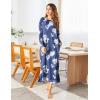 Ekouaer Women’s Nightshirt Long Sleeve Nightgown Round Neck Sleepwear Full Length Pajama Dress with Pockets Loungewear S-XXL(Pat5)