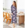 Ekouaer Women’s Nightshirt Long Sleeve Nightgown Round Neck Sleepwear Full Length Pajama Dress with Pockets Loungewear S-XXL(Pink Flower)
