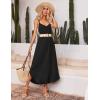 Ekouaer Womens Sleeveless Nightgown Full Slip Nightshirt Print Nightwear Full Length Loungewear Soft Nightdress(Black)