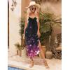 Ekouaer Womens Sleeveless Nightgown Full Slip Nightshirt Print Nightwear Full Length Loungewear Soft Nightdress(Black Sakura)