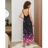 Ekouaer Womens Sleeveless Nightgown Full Slip Nightshirt Print Nightwear Full Length Loungewear Soft Nightdress(Black Sakura)