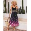 Ekouaer Womens Sleeveless Nightgown Full Slip Nightshirt Print Nightwear Full Length Loungewear Soft Nightdress(Black Sakura)