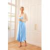 Ekouaer Womens Sleeveless Nightgown Full Slip Nightshirt Print Nightwear Full Length Loungewear Soft Nightdress(Clear Blue)