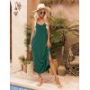 Ekouaer Womens Sleeveless Nightgown Full Slip Nightshirt Print Nightwear Full Length Loungewear Soft Nightdress(Dark Green)