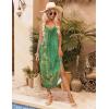 Ekouaer Womens Sleeveless Nightgown Full Slip Nightshirt Print Nightwear Full Length Loungewear Soft Nightdress(Green Ethnic Style)
