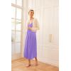 Ekouaer Womens Sleeveless Nightgown Full Slip Nightshirt Print Nightwear Full Length Loungewear Soft Nightdress(Lilac)