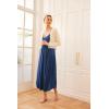 Ekouaer Womens Sleeveless Nightgown Full Slip Nightshirt Print Nightwear Full Length Loungewear Soft Nightdress(Navy)