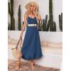 Ekouaer Womens Sleeveless Nightgown Full Slip Nightshirt Print Nightwear Full Length Loungewear Soft Nightdress(Navy)